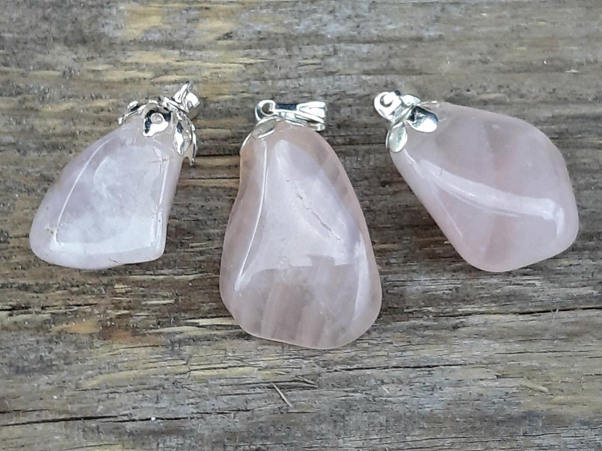 Edelsteen Rozenkwarts hanger